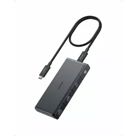 Hub Anker 556 8-in-1, 100W USB-C, USB4, 8K HDMI, DisplayPort, Ethernet, 10 Gbps, USB-A, Negru