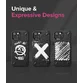 Husa iPhone 13 mini Ringke Onyx Design Graffiti Negru - 4