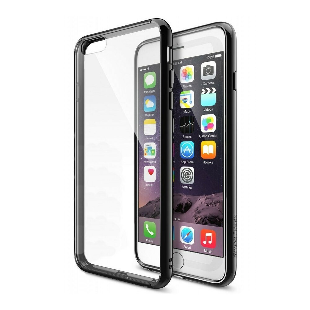 Husa iPhone 6 / iPhone 6s Ringke FUSION NEGRU+BONUS folie protectie display Ringke