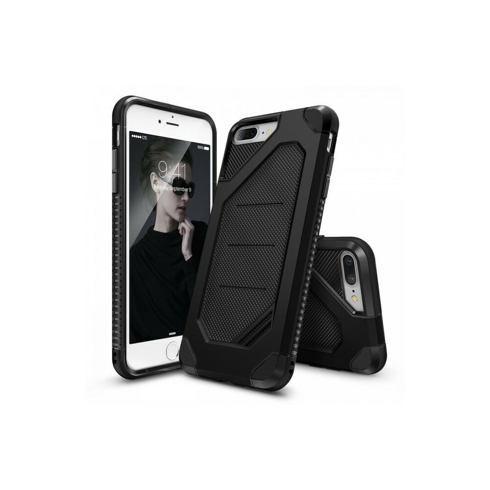 Husa iPhone 7 Plus / iPhone 8 Plus Ringke ARMOR MAX NEGRU + BONUS folie protectie display Ringke