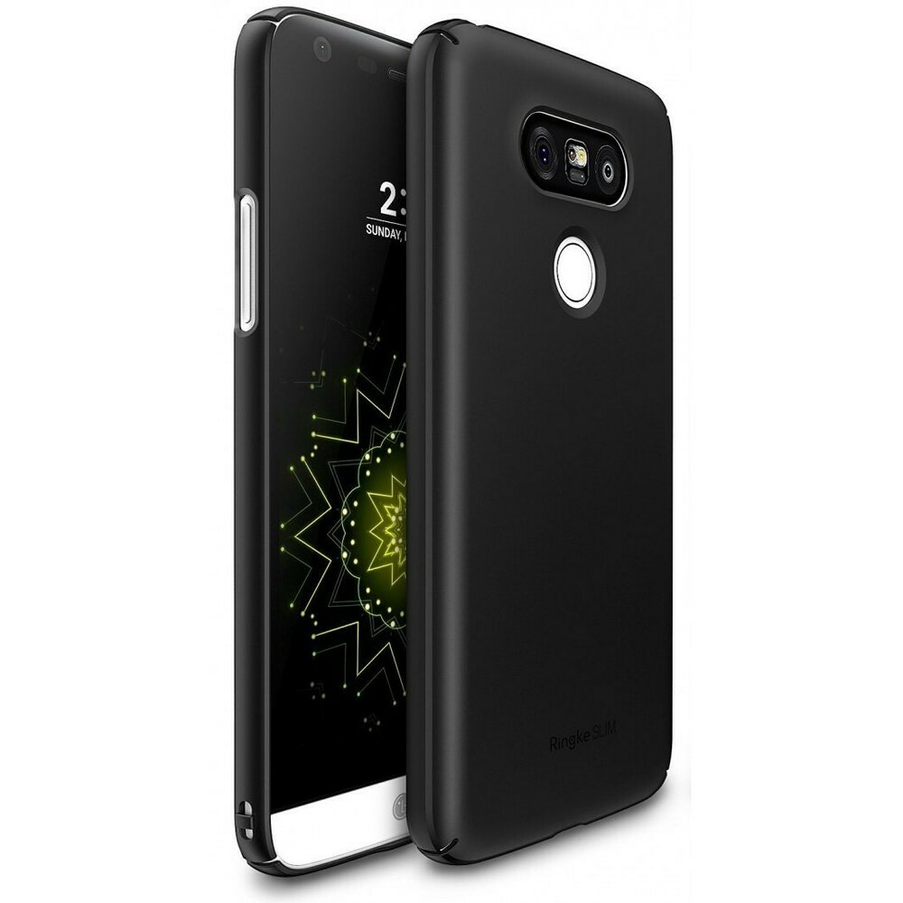 Husa LG G5 Ringke SLIM BLACK + BONUS folie protectie display Ringke