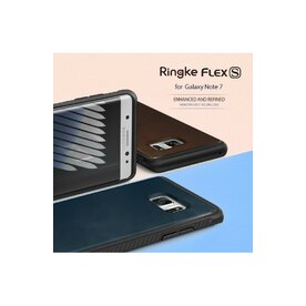 Husa Samsung Galaxy Note 7 Fan Edition Ringke Flex S GRI + Bonus folie protectie Ringke Invisible Screen Defender