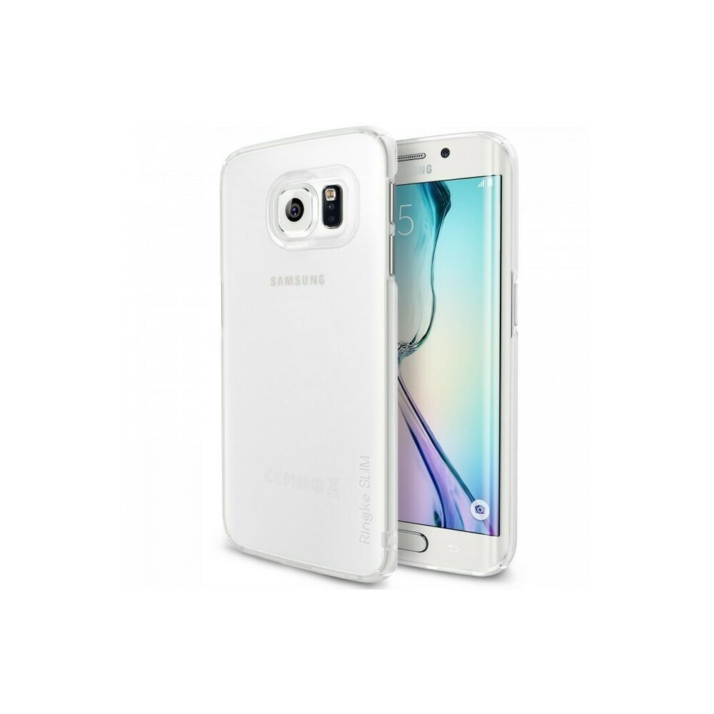 Husa Samsung Galaxy S6 Edge Ringke SLIM FROST ALB + BONUS folie protectie display Ringke