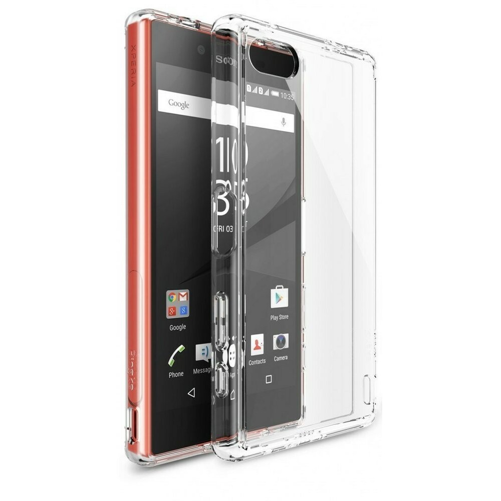 Husa Sony Xperia Z5 Compact Ringke FUSION CRYSTAL VIEW TRANSPARENT + BONUS folie protectie display