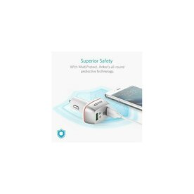 Incarcator auto 42W Anker PowerDrive+ 2 Qualcomm Quick Charge 3.0 alb