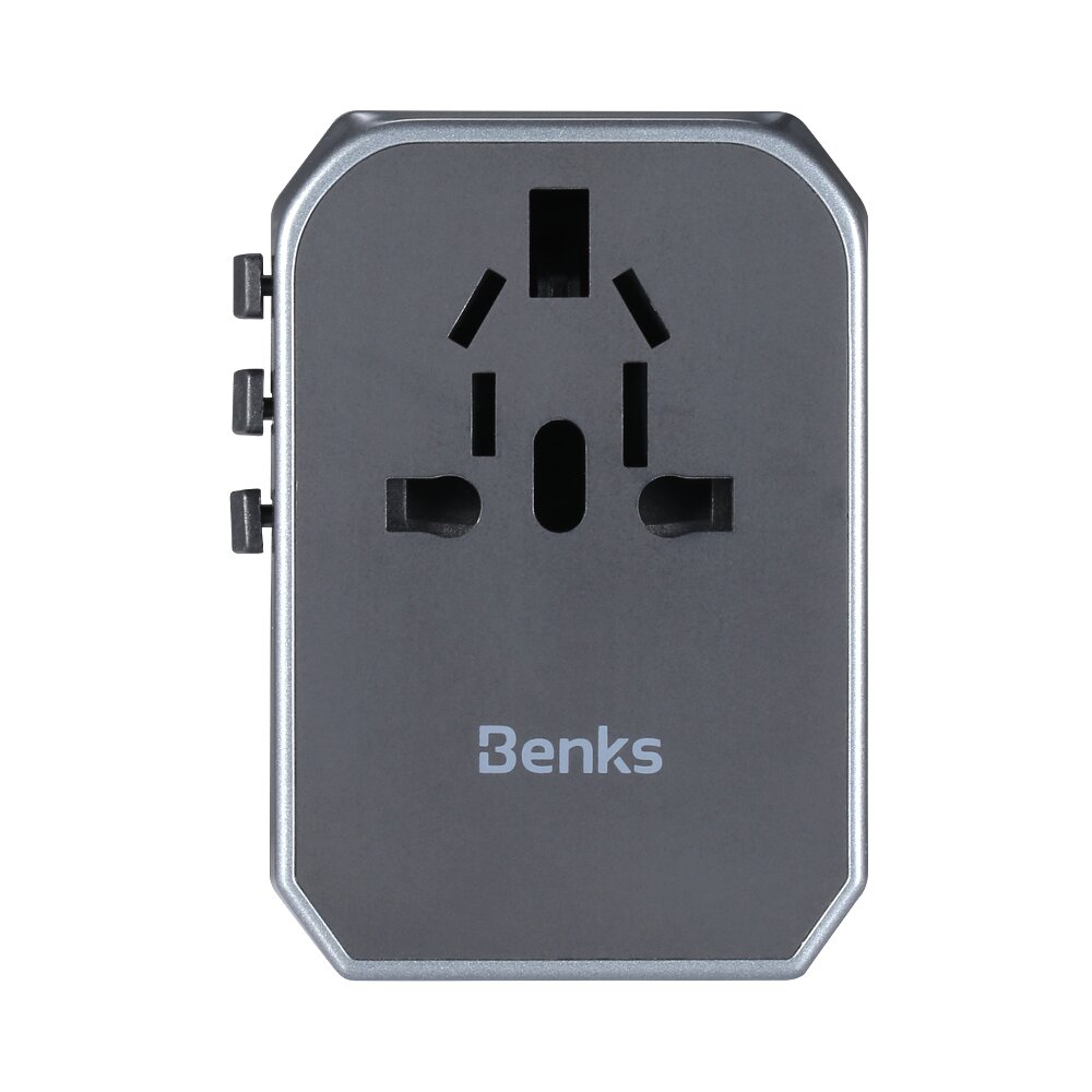 Incarcator retea universal de calatorie Benks A29 4 USB 1 USB-C LED Negru