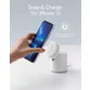 Incarcator wireless QI Anker PowerWave Mag-Go 2in1, 20W, Alb - 10
