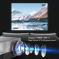 Proiector video HD TaoTronics, 1080P, LED, 3500 lm, 200 inch, Argintiu - 6