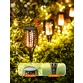 Set 4 lampi solare LED TaoTronics TT-SL004 pentru curte, gradina si balcon, efect torta, Negru - 4
