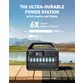 Statie portabila compacta Anker PowerHouse 535, 512Wh, 500W, 220V, 2x AC, 60W USB-C Power Delivery, lumina LED, 7 porturi - 11