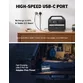 Statie portabila compacta Anker PowerHouse 535, 512Wh, 500W, 220V, 2x AC, 60W USB-C Power Delivery, lumina LED, 7 porturi - 15