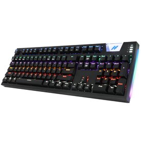 Tastatura gaming PC Abko Hacker K660 Arc, Editie Premium, RGB Led, Impermeabila, Negru