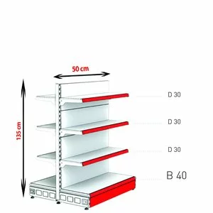 RAFTURI METAL RM-13 Înălțime-135, Lățime-50cm, Bază:40