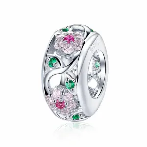 сребърен талисман Dazzling Flowers