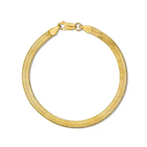 Сребърна гривна Golden Herringbone