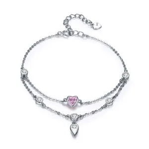 Сребърна гривна Pink Sweetheart