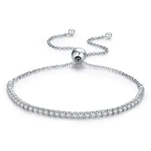 Сребърна гривна Sparkling Tennis clear