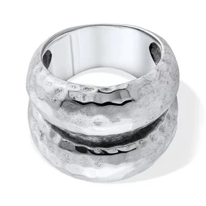 Два широки реда сребърен пръстен