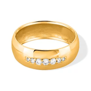Златен кристален шепот сребърен пръстен