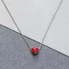 Колие от сребро Little Red Heart picture - 3