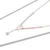 Колие от сребро Rose Gold Double Layer Heart Chain picture - 3