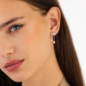 Кристално чисти Glamour сребърни обеци