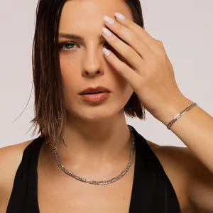 Куха сребърна гривна Figaro