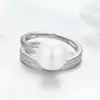 Регулируем сребърен пръстен Elegant White Pearl picture - 4