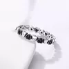 Сребърeн пръстен със Сърца и черни кристали picture - 4