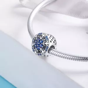 Сребърeн талисман Winter Blue Bead