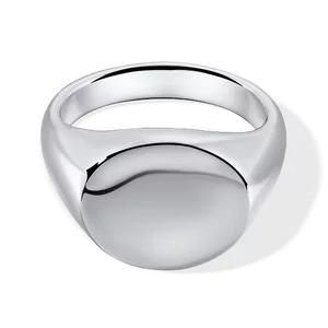 Сребърен минималистичен монограм сребърен пръстен