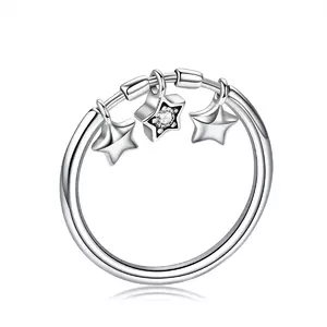сребърен пръстен c 3 Звездички