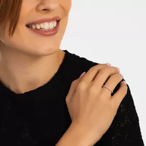сребърен пръстен Clear Crystal Band
