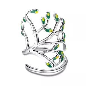 Сребърен пръстен Fashion Green Tree