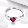 сребърен пръстен Little Heart Red picture - 4