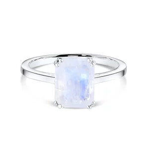 Сребърен пръстен Silver Rectangle Moonstone Elegance