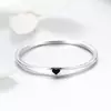 Сребърен пръстен Sweet Black Heart picture - 5