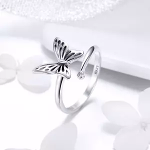 Сребърен пръстен регулируем Beautiful Butterfly