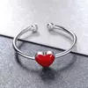 Сребърен пръстен регулируем Little Red Heart picture - 2