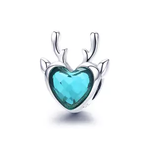 сребърен талисман Blue Crystal Elk