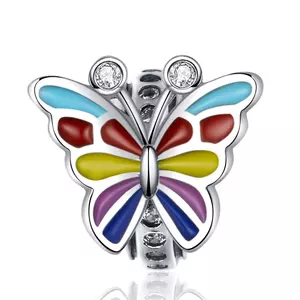 сребърен талисман Dancing Butterfly