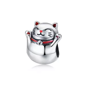 сребърен талисман Guardian Cat