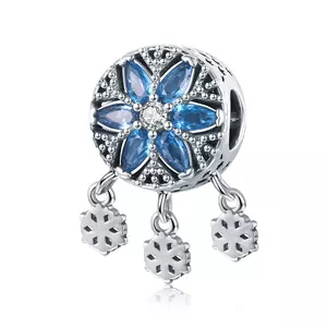 сребърен талисман Ice Snowflakes