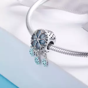 сребърен талисман Ice Snowflakes
