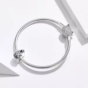 сребърен талисман In Love with Letter J