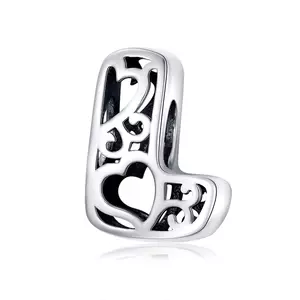 сребърен талисман In Love with Letter L