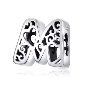 сребърен талисман In Love with Letter M