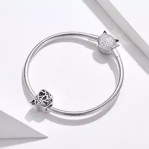 сребърен талисман In Love with Letter P