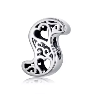 сребърен талисман In Love with Letter S