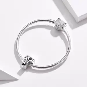 сребърен талисман In Love with Letter T